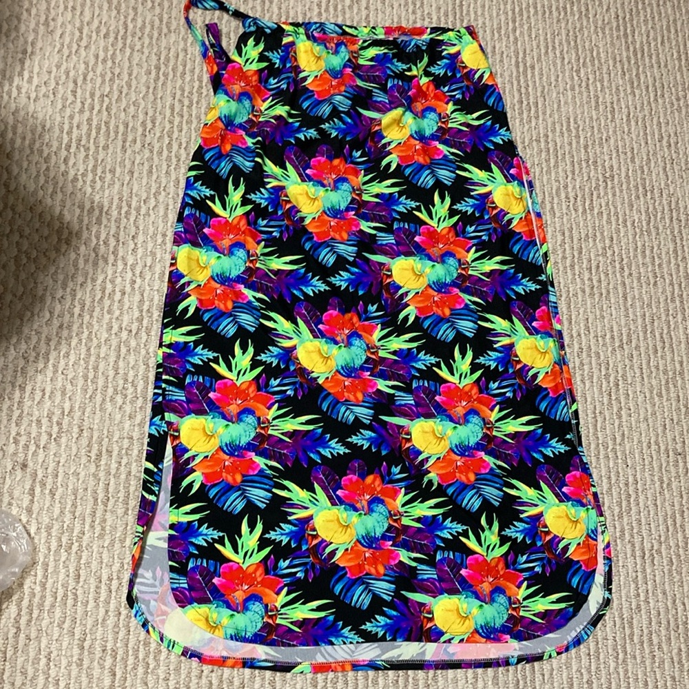Tropical Floral Women's Swim Sarong / Cover-Up - one size - adjustable